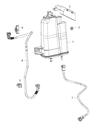2015 Jeep Renegade Vapor Canister & Leak Detection Pump Diagram