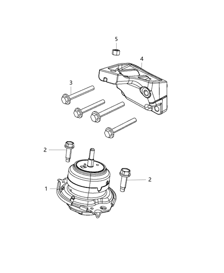 2014 Chrysler 300 BUSHING-Engine Mount Diagram for 68089769AD