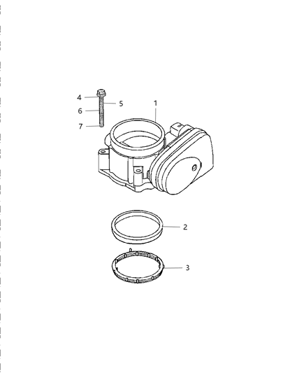 2009 Dodge Durango Fuel Throttle Body Diagram for 68060353AA