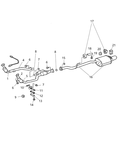 2005 Chrysler Crossfire ISOLATOR-Exhaust Diagram for 5101232AA