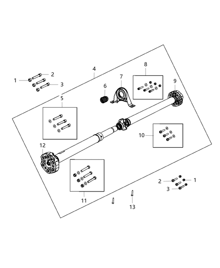 2012 Dodge Challenger Shaft - Drive Diagram