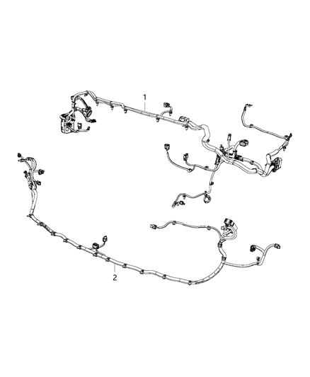 2019 Jeep Cherokee Wiring-Front End Module Diagram for 68287850AB