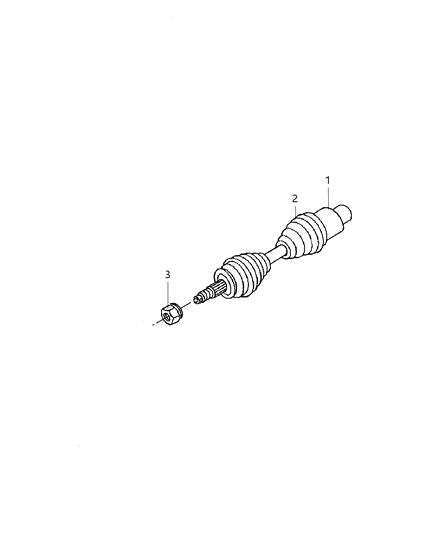 2005 Dodge Dakota Boot Pkg-Half Shaft Diagram for 5161608AA