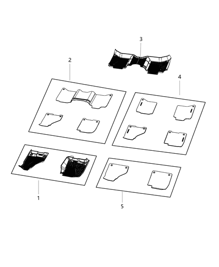 2020 Ram 3500 Pickup Carpet, Complete Diagram 2