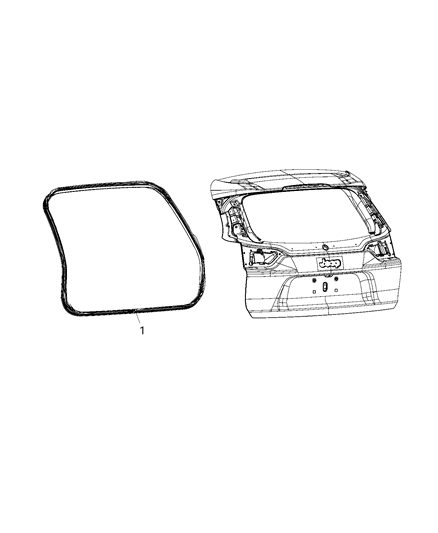 2021 Jeep Cherokee Weatherstrips - Liftgate Diagram