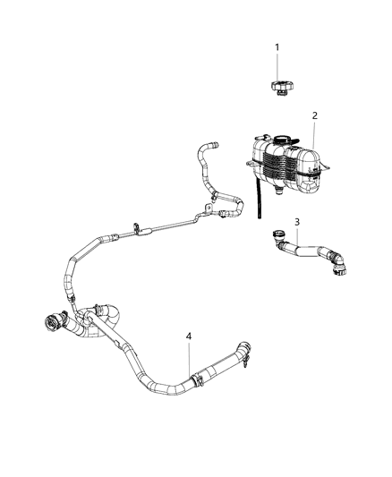 2019 Jeep Cherokee Coolant Recovery Bottle Diagram 4