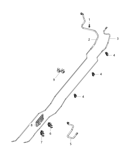 2014 Ram 3500 Clip-Fuel Line Diagram for 68222487AA