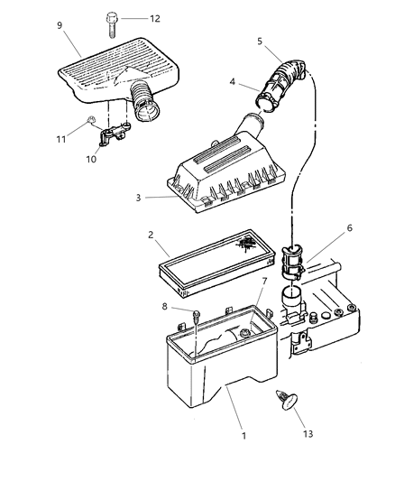 2001 Jeep Cherokee Air Cleaner Diagram 2