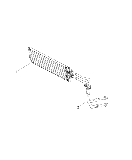 2018 Ram ProMaster City Transmission Oil Cooler & Related Parts Diagram