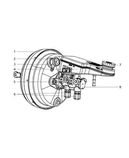 2007 Chrysler Sebring Brake Master Cylinder Diagram for 68004718AA
