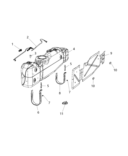 2020 Ram 3500 Fuel Tank And Related Parts Diagram