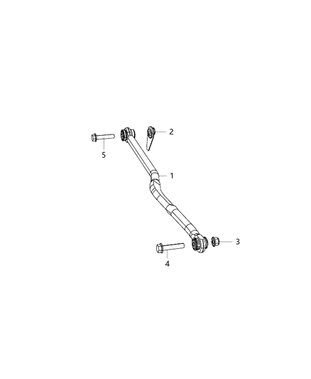 2016 Jeep Wrangler Front Stabilizer Bar, Track Diagram