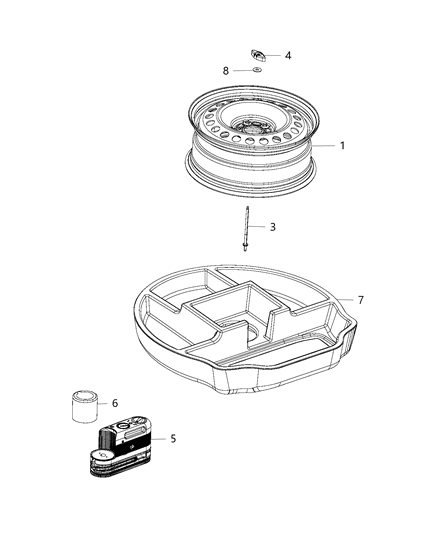 2017 Jeep Cherokee Spare Wheel Stowage Diagram