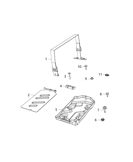 2017 Chrysler Pacifica Tray-Battery Diagram for 68272406AA