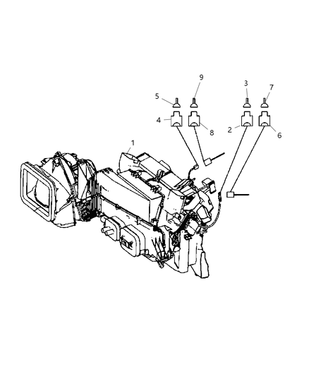 2008 Dodge Sprinter 2500 Heater & Evaporator Housing Diagram