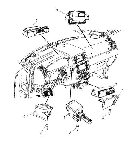 2008 Chrysler 300 Modules Instrument Panel Diagram