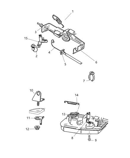 1998 Dodge Ram 2500 Quad & Club Cab Throttle Control Diagram 1