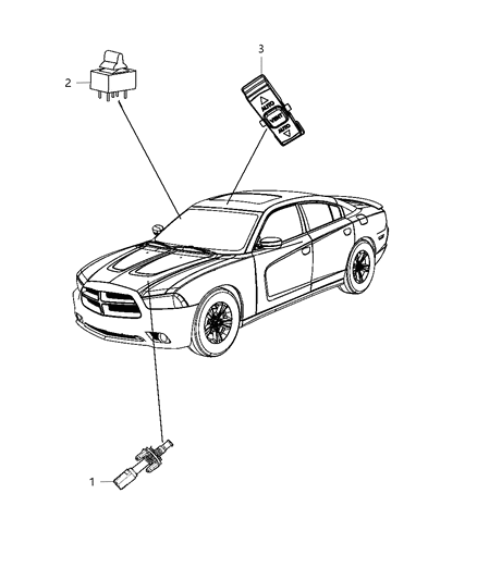 2011 Dodge Charger Switches Body Diagram