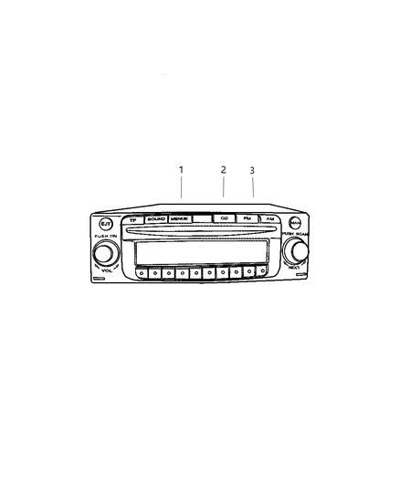 2005 Chrysler Crossfire Radio-AM/FM Cd W/NAV & Cd-Ctrl Diagram for 5140748AA