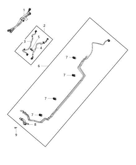 2018 Jeep Cherokee Tube-Fuel Supply And Return Diagram for 68172598AC