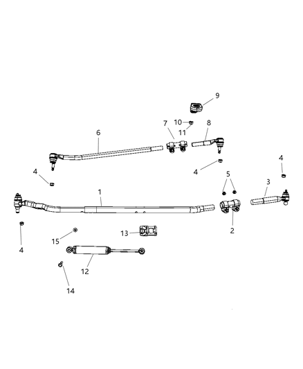 2009 Dodge Ram 2500 Package-Outer End Diagram for 68038055AB