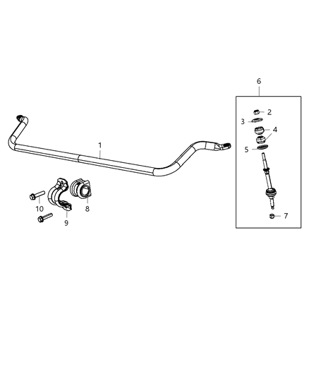 2013 Ram 2500 Front Stabilizer Bar Diagram 1