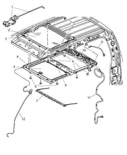 2007 Dodge Dakota Sunroof Diagram