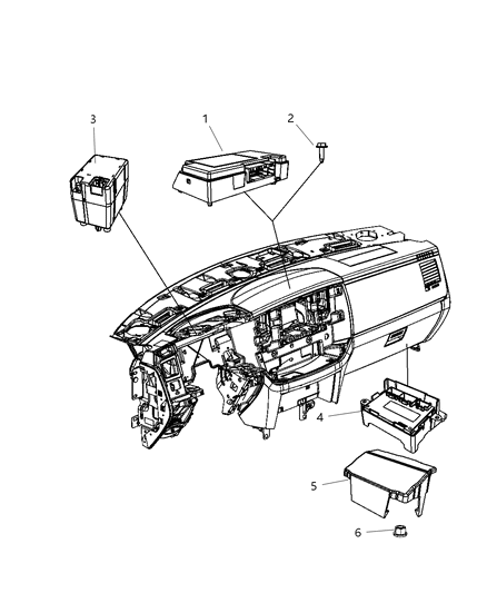 2009 Dodge Ram 1500 Cover-Module Diagram for 56029432AA