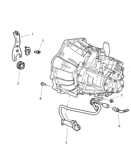 2001 Chrysler PT Cruiser Controls, Clutch Diagram 2