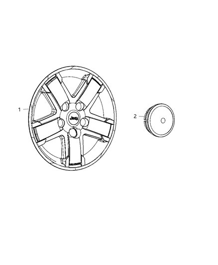 2011 Jeep Liberty Wheel Cap Diagram