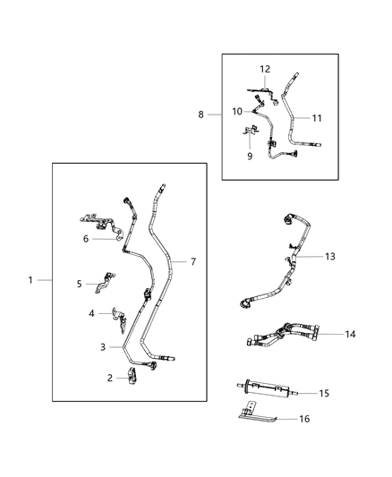2019 Jeep Wrangler Tube-Fuel Supply Diagram for 68297642AB