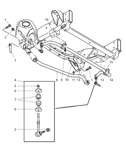 2003 Dodge Ram 2500 Nut-HEXAGON FLANGE Locking Diagram for 6507134AA