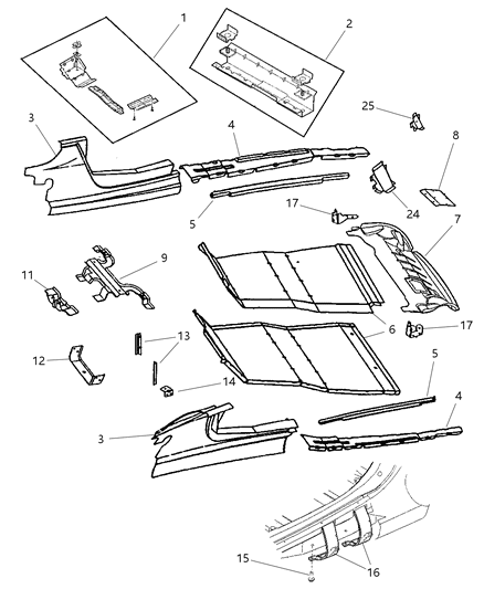 2001 Chrysler Prowler Cover-Fuel Tank Access Diagram for 4786717