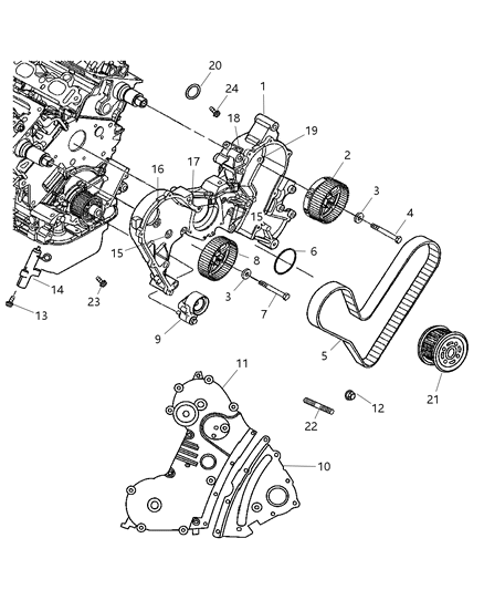 2006 Chrysler Pacifica Timing Belt & Cover Diagram