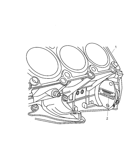 2005 Chrysler Crossfire Engine Assemblies And Engine I.D. Location Diagram 1