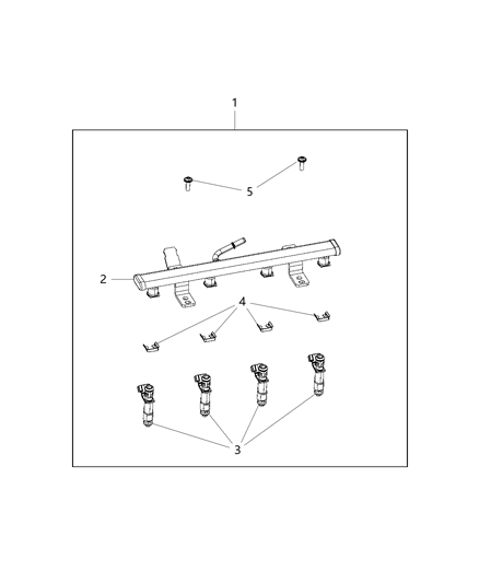 2020 Jeep Compass Fuel Rail & Injectors Diagram 3