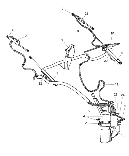 2005 Chrysler Crossfire O Ring-Hydraulic Tube Diagram for 5142758AA