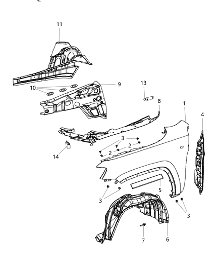 2012 Jeep Grand Cherokee Foam-Air Block Diagram for 68102338AA