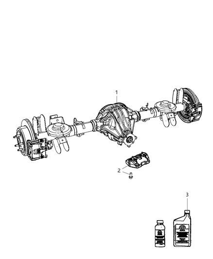 2009 Dodge Nitro Axle-Rear Complete Diagram for 52114458AB