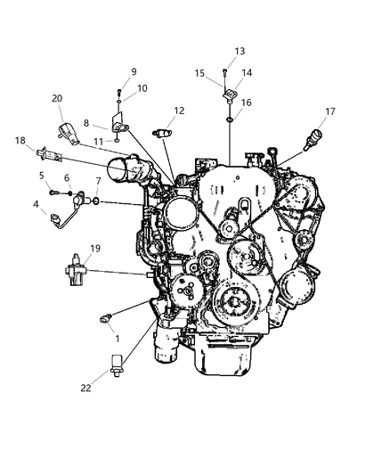 2006 Jeep Liberty Sensors - Engine Diagram 1