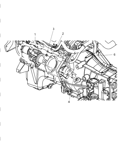 2008 Dodge Magnum Starter & Related Parts Diagram 1