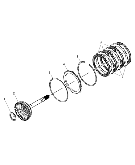 2007 Jeep Wrangler Gear Train - Underdrive Diagram