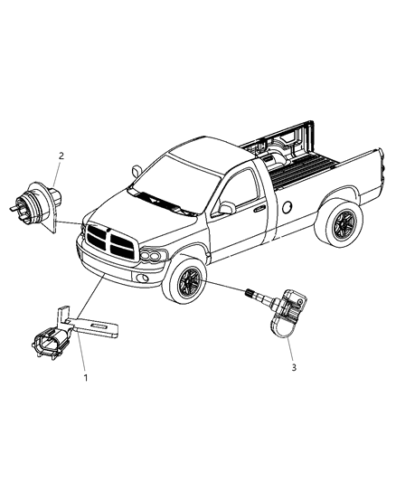 2009 Dodge Ram 2500 Sensors Body Diagram