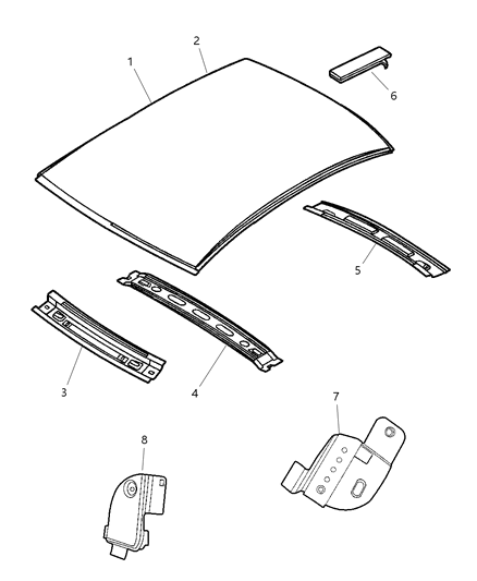 2001 Dodge Neon Panel-Roof Diagram for 5008567AD