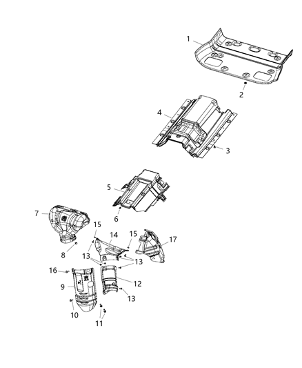 2019 Jeep Cherokee Shield-Exhaust Diagram for 68248395AC