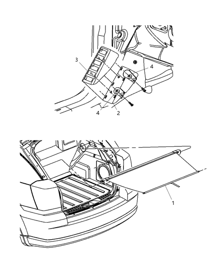 2007 Dodge Caliber Cover-TONNEAU Diagram for YE12BDAAC