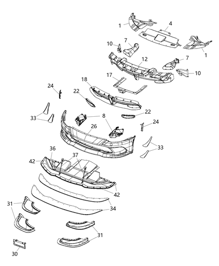 2016 Dodge Viper Bezel-Air Inlet Diagram for 1WC62DX8AA