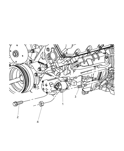 2008 Dodge Ram 1500 Starter & Related Parts Diagram 2