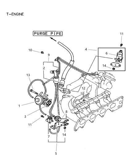 2001 Chrysler Sebring EGR System Diagram 1