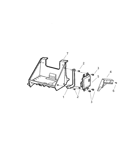 2006 Dodge Ram 1500 Cover-Module Diagram for 5030393AA